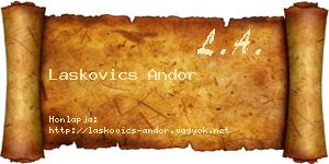 Laskovics Andor névjegykártya